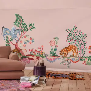 Cath Kidston Painted Kingdom Pink Fixed Size Mural Print to order