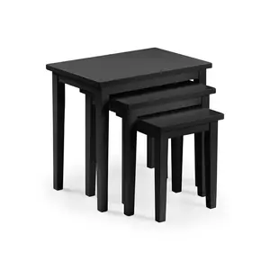 Elvina 3 Piece Nest of Tables Black