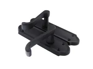 Ashford Door Handle Latch Scroll Lever - Matt Black