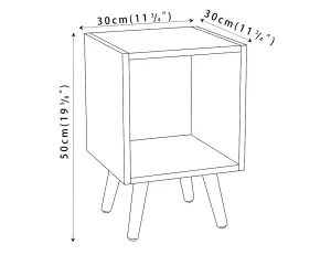 URBNLIVING 50cm Height Green 1-Drawer Cube Shelving Unit with Scandinavian Beech Legs