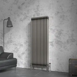 Right Radiators 1500x560 mm Vertical Traditional 4 Column Cast Iron Style Radiator Raw Metal