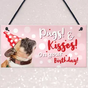 Red Ocean Dog Sign For Home Funny Gift From Pug Gift Mum Dad Birthday Gift From The Dog