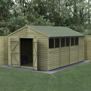 4LIFE Apex Shed 10x15 - Double Door - 6 Windows