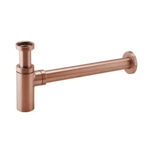 Copper Finish Round Design Bathroom Bottle Trap