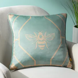 furn. Bee Deco Geometric Polyester Filled Cushion