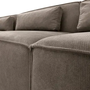 Doris Modular Extended Corner Sofa in Brown Chenille