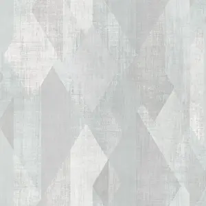 Galerie Geometrix Mint Green Grey Glass Shard Geo Smooth Wallpaper