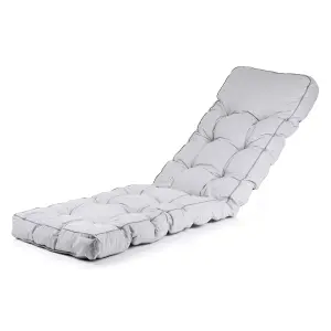 Alfresia Sun Lounger, Charcoal Frame with Grey Classic Cushion