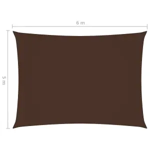 Berkfield Sunshade Sail Oxford Fabric Rectangular 5x6 m Brown