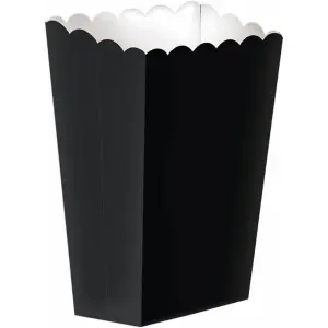 Amscan Paper Popcorn Holder (Pack of 5) Black (One Size)