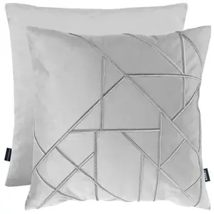 Linear Grey 43cm X 43cm Cushion With Fibre Pad