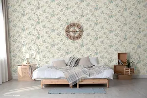 SK Filson Blue Floral Wallpaper