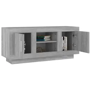 vidaXL TV Cabinet Grey Sonoma 102x35x45 cm Engineered Wood