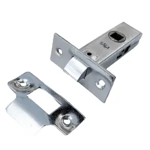 MORTICE TUBULAR LATCH 2.5" 63mm x 1 Internal NICKEL PLATE