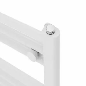 Rinse Modern Bathroom Heated Towel Rail Ladder Radiator 800x400mm Straight for Bathroom Kitchen White