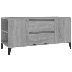 Berkfield TV Cabinet Grey Sonoma 102x44.5x50 cm Engineered Wood