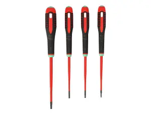 Bahco ERGO Slim VDE Insulated Screwdriver Set - 4 Piece for Safe Electrical Work