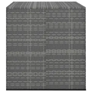 Berkfield Garden Cushion Box PE Rattan 100x97.5x104 cm Grey