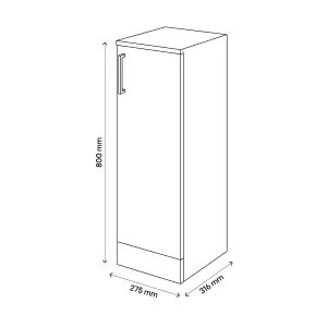 Veleka Gloss White Single Freestanding Bathroom Cabinet (H)81cm (W)27.5cm