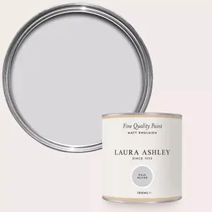 Laura Ashley Pale Silver Matt Emulsion Paint Sample