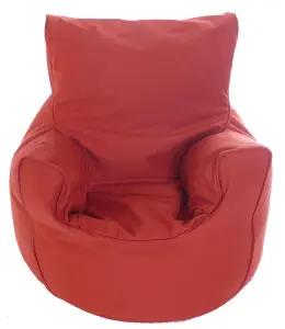 Cotton Twill Terracotta Bean Bag Arm Chair Toddler Size