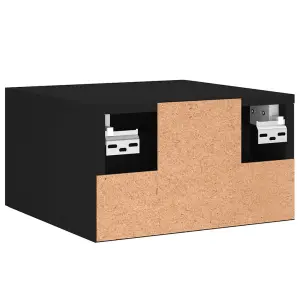 Berkfield Wall-mounted Bedside Cabinets 2 pcs Black 35x35x20 cm