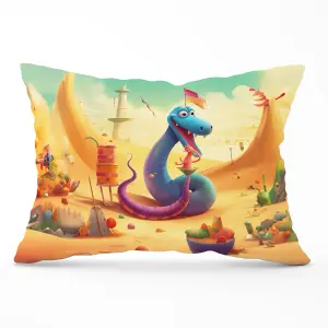 Snake On A Beach Holiday Cushions 33cm x 48cm