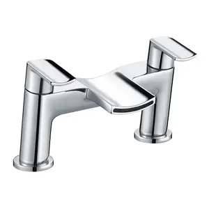 Nes Home Wilpa Basin Mixer Tap & Bath Filler Tap & Waste Chrome