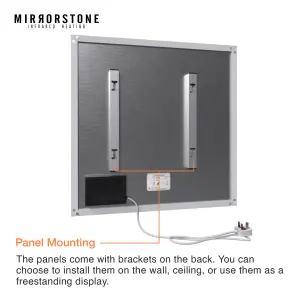 Mirrorstone 350W Classic Infrared Heating Panel With White Frame