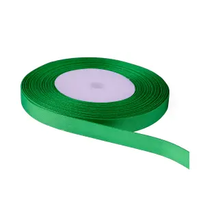 6mm Bottle Green Double Sided Satin Polyester Ribbon Roll, 25 metres