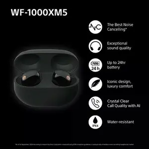 Sony WF-1000XM5 Noise Cancelling True Wireless Bluetooth Sweat & Weather-Resistant In-Ear Headphones With Mic/Remote