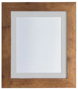 Metro Vintage Wood Frame with Light Grey Mount for Image Size 24 x 18 Inch