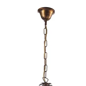 Luminosa Lucrezia 3 Light Multi Arm Pendant Ceiling Light, Bronze