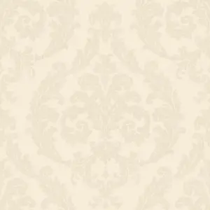 Galerie Palazzo Cream Silk Damask Embossed Wallpaper