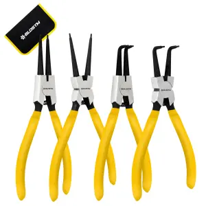 BLOSTM Circlip Pliers Set 4Pcs 7"