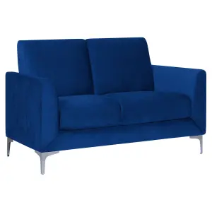 2 Seater Velvet Sofa Navy Blue FENES