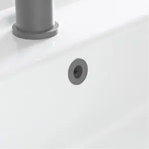 Nes Home Basin Overflow Ring Replacement Overflow Sink Hole Cover Matt Grey