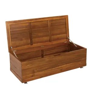 Charles Bentley FSC Acacia Outdoor Garden Storage Box H36xW46xL110cm