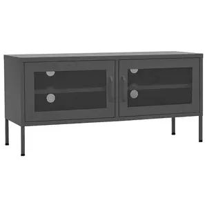 Berkfield TV Cabinet Anthracite 105x35x50 cm Steel