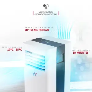 NETTA 8000BTU 3-IN-1 Portable Air Conditioner for Rooms up to 20sqm