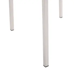 Set of 4 Garden Chairs GROSSETO Stainless Steel White