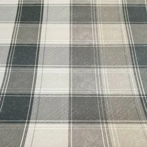 Country Check Mono Grey Monochrome Charcoal Tartan Plaid Wallpaper 906703