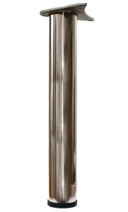 Adjustable Breakfast Bar Worktop Support Table Leg 710mm - Colour Inox - Pack of 1