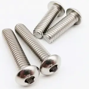 Hex Socket M10x20mm ( Pack of: 20 ) Button Head Bolts Screws A2 304 Stainless Steel (ISO 7380) Fully Threaded