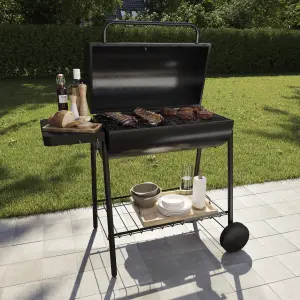 GoodHome Tehama Black Charcoal BBQ