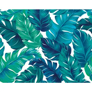 Origin Murals Bold Tropical Leaves Green Matt Smooth Paste the Wall Mural 300cm Wide X 240cm High