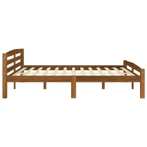 Berkfield Bed Frame Honey Brown Solid Pinewood 200x200 cm