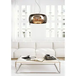 Lucide Pearl Modern Pendant Light 50cm - 6xG9 - Chrome