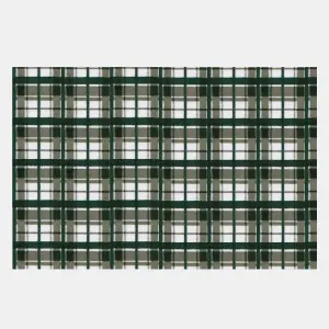 Check Tartan Teddy Fleece Throw Over Bed Blanket Warm Soft, Green - 125 x 150cm