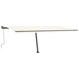 Berkfield Freestanding Manual Retractable Awning 600x300 cm Cream